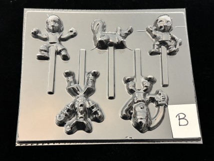 456sp Jacob Friends Chocolate Candy Lollipop Mold FACTORY SECOND 456sp Jacob Friends Chocolate Candy Lollipop Mold FACTORY SECOND